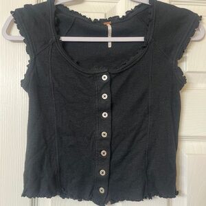 Free People Black T shirt